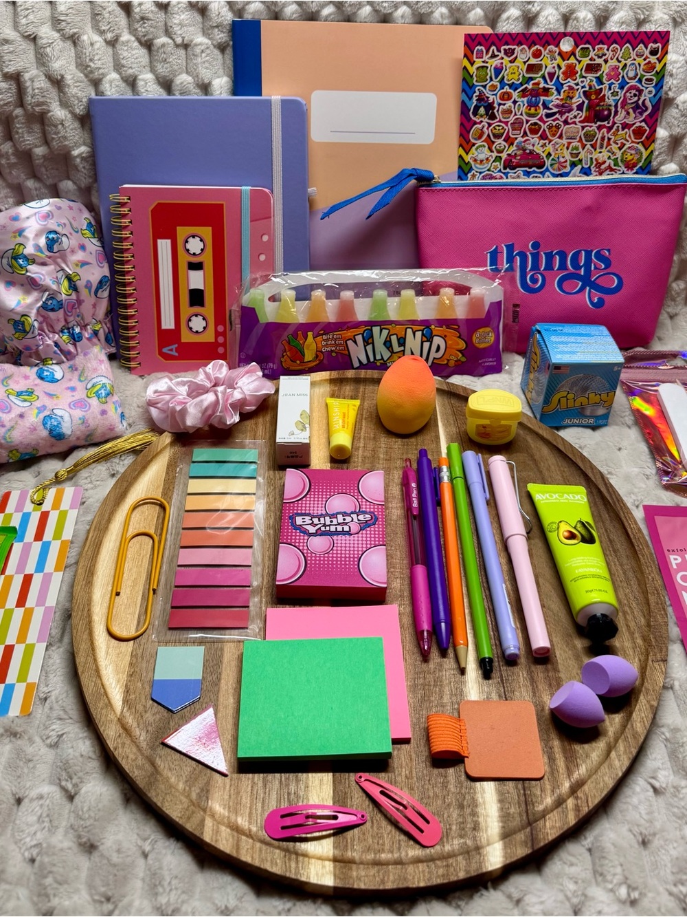 Retro 80s Nostalgia 30 Item Gift Bundle Box Stationary Beauty
